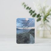 メモリアルカスタム写真モーニングスカイクラウドレイクウォーク 名刺 (スタンド正面)