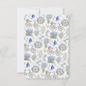 メモリアルカントリー素朴ラベンダーフローラ植物学 サンキューカード (裏面)