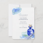 メモリアルカントリー素朴ラベンダーフローラ植物学 サンキューカード (正面)