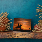 メモリアルカントリー西カウボーイ フォトプラーク (側面)