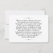 メモリアルカード (裏面)