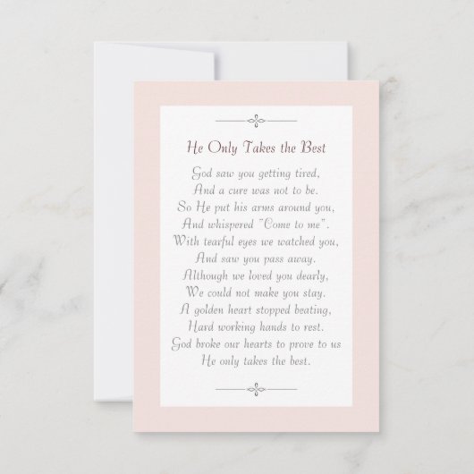 メモリアルカード (裏面)