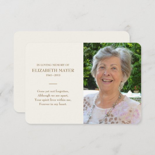 メモリアルカード (正面/裏面)