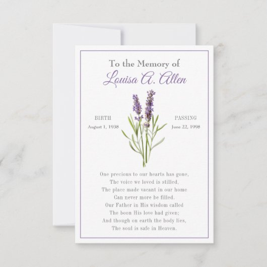 メモリアルカード (正面)