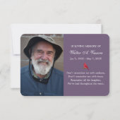 メモリアルカード2フォト（鳥）ショウジョウコウカンチョウ (正面)