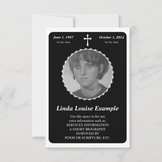 メモリアルカード: エレガント cross 招待状 (正面)