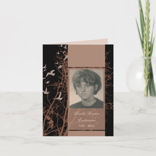 メモリアルカード:シルエット夜 カード (正面)