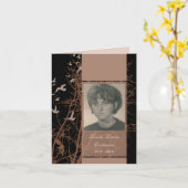 メモリアルカード:シルエット夜 カード (黄色い花)