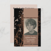 メモリアルカード：シルエット夜 招待状 (正面/裏面)