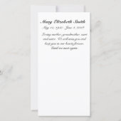 メモリアルカード「チューリップ」 (裏面)