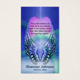 メモリアルカード |ハートと天使の翼