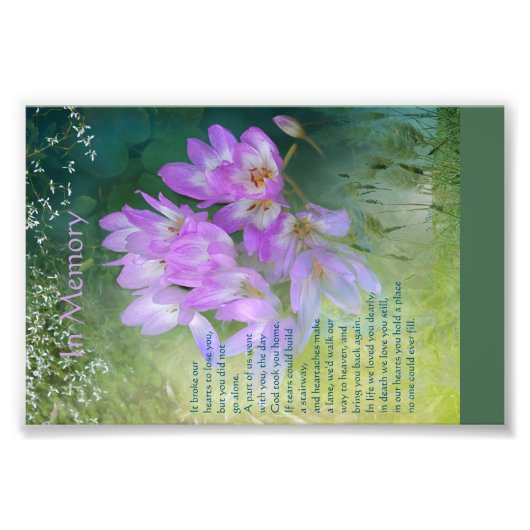 メモリアルカード フォトプリント            (正面)