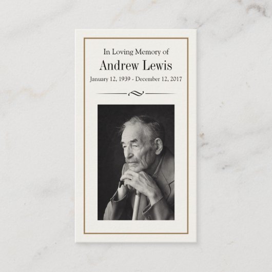 メモリアルカード 名刺 (正面)