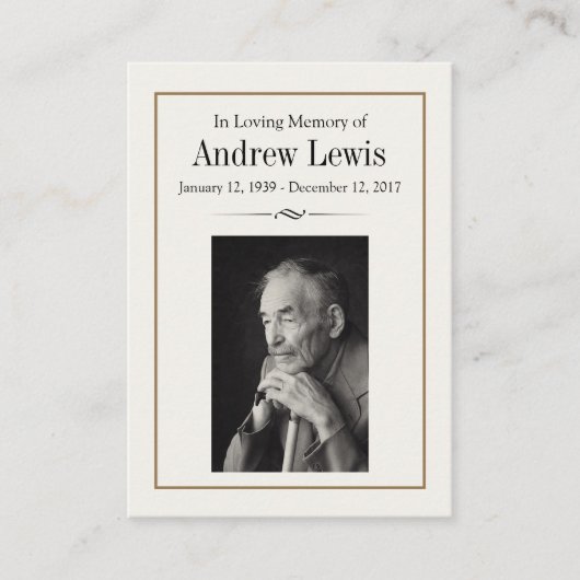 メモリアルカード 名刺 (正面)