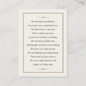 メモリアルカード 名刺 (裏面)