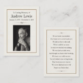 メモリアルカード 名刺 (正面/裏面)