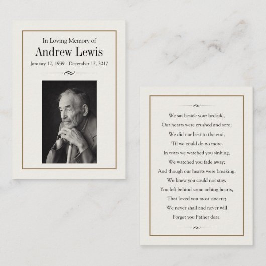 メモリアルカード 名刺 (正面/裏面)