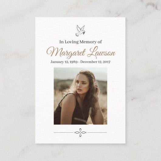 メモリアルカード 名刺 (裏面)