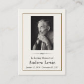 メモリアルカード 名刺 (正面)