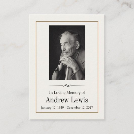 メモリアルカード 名刺 (正面)