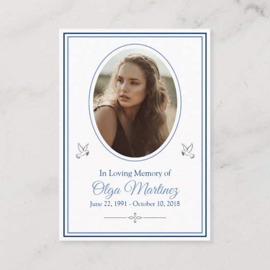 メモリアルカード 名刺 (裏面)