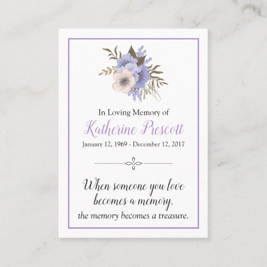 メモリアルカード 名刺 (正面)