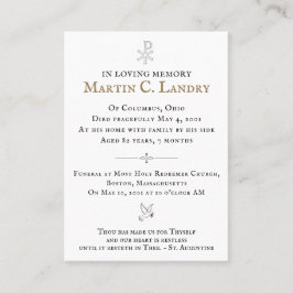 メモリアルカード 名刺