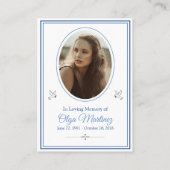 メモリアルカード 名刺 (裏面)