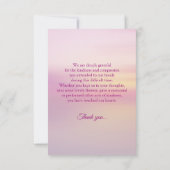 メモリアルカード 招待状 (裏面)