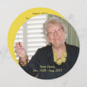 メモリアルカード、通遠くに知、葬儀、死 招待状 (正面/裏面)