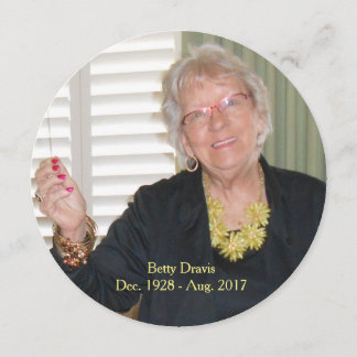 メモリアルカード、通遠くに知、葬儀、死 招待状