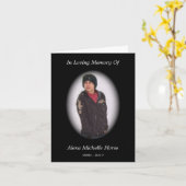 メモリアルカード（黒） カード (黄色い花)