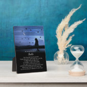 メモリアルキャット名前をカスタムするスピリチュアル天国詩 フォトプラーク (側面)