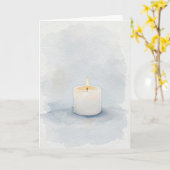 メモリアルキャンドルユダヤ人の哀悼 カード (黄色い花)