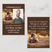 メモリアルキープサククワッドダートモーターバイク 名刺 (正面/裏面)