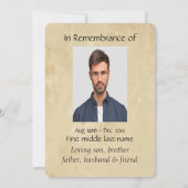 メモリアルキープサケウルフウルフアニマルアート 招待状 (裏面)