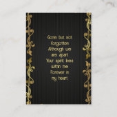 メモリアルキープサケクラシックーモダンブラック金ゴールド 名刺 (裏面)