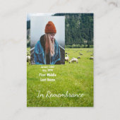 メモリアルキープサケファームヒツジ 名刺 (正面)