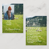 メモリアルキープサケファームヒツジ 名刺 (正面/裏面)