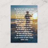 メモリアルキープサケフィッシャーマン魚釣り魚 名刺 (裏面)