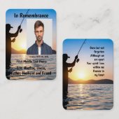 メモリアルキープサケフィッシャーマン魚釣り魚 名刺 (正面/裏面)