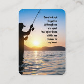 メモリアルキープサケフィッシャーマン魚釣り魚 名刺 (裏面)