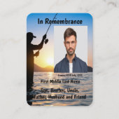 メモリアルキープサケフィッシャーマン魚釣り魚 名刺 (正面)