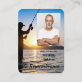 メモリアルキープサケフィッシャーマン魚釣り魚 名刺 (正面)