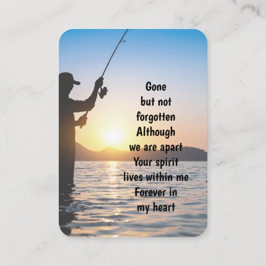 メモリアルキープサケフィッシャーマン魚釣り魚 名刺 (裏面)