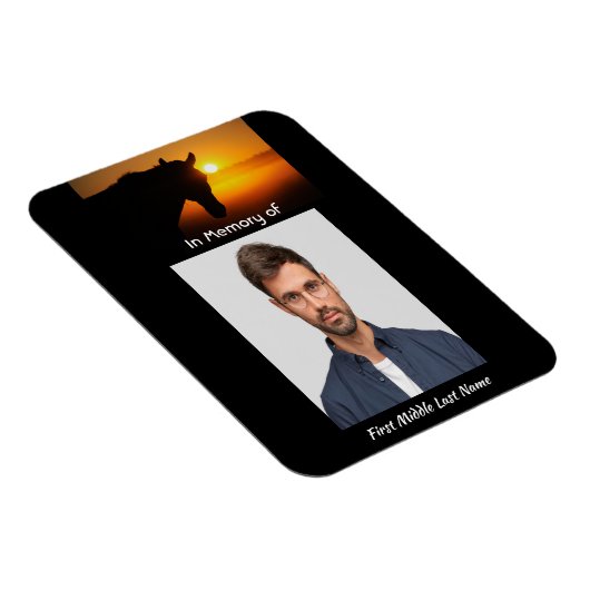 メモリアルキープサケフォト祈りの言葉ホースウェスタン マグネット (右側)