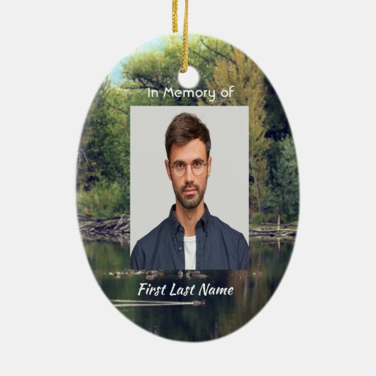 メモリアルキープサケレイクポンドパークダックス セラミックオーナメント (裏面)