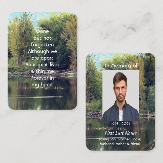 メモリアルキープサケレイクポンドパークダックス 名刺 (正面/裏面)