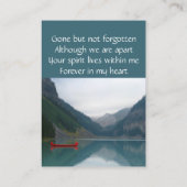 メモリアルキープサケレイクレッドカヌワイルダネス 名刺 (裏面)