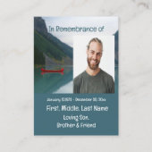 メモリアルキープサケレイクレッドカヌワイルダネス 名刺 (正面)